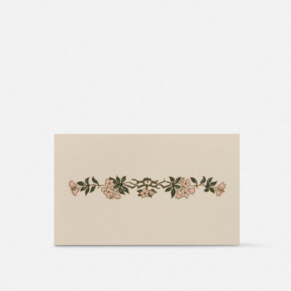 Small double card - pink flower branch