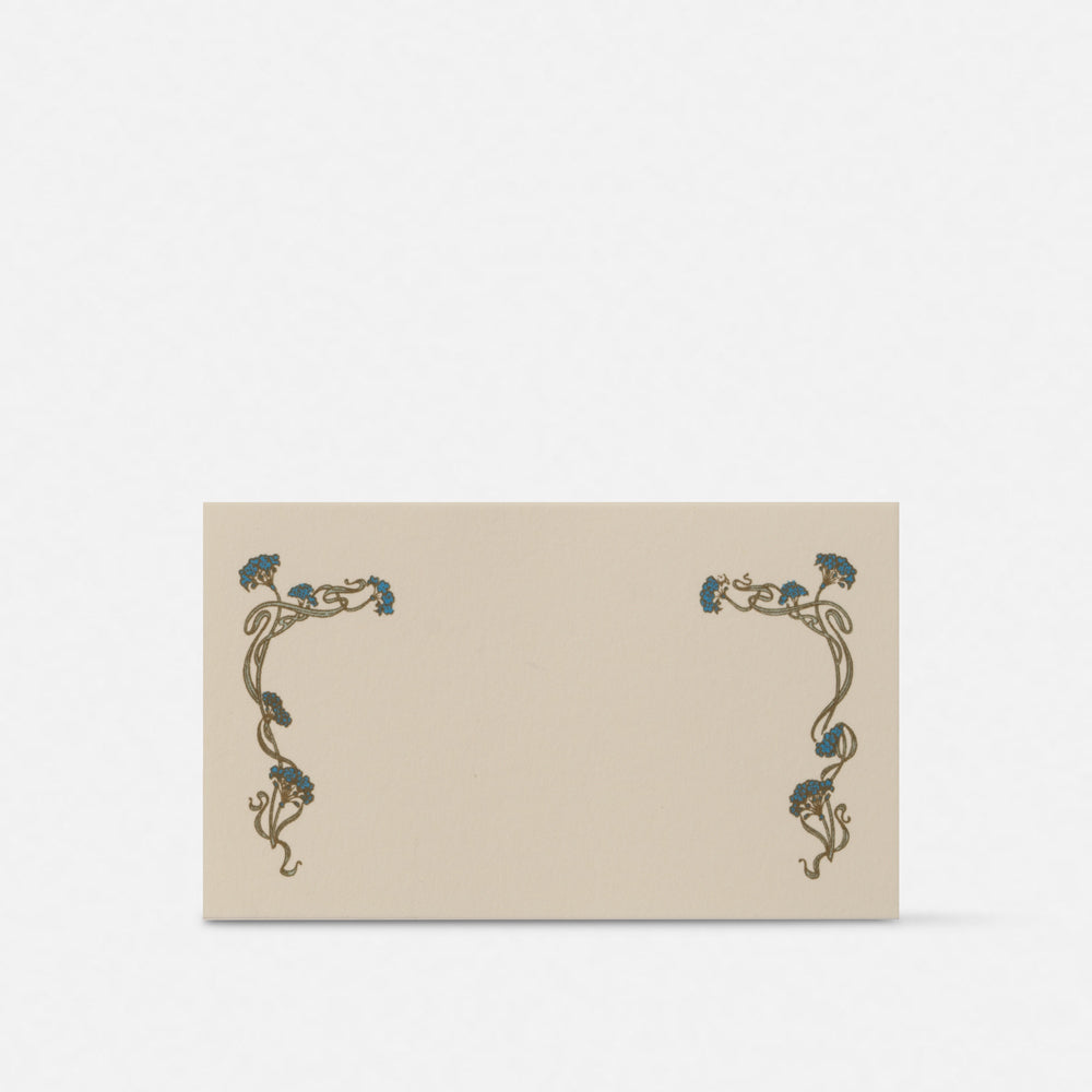 Biglietto doppio piccolo con busta<br>Cornice blu