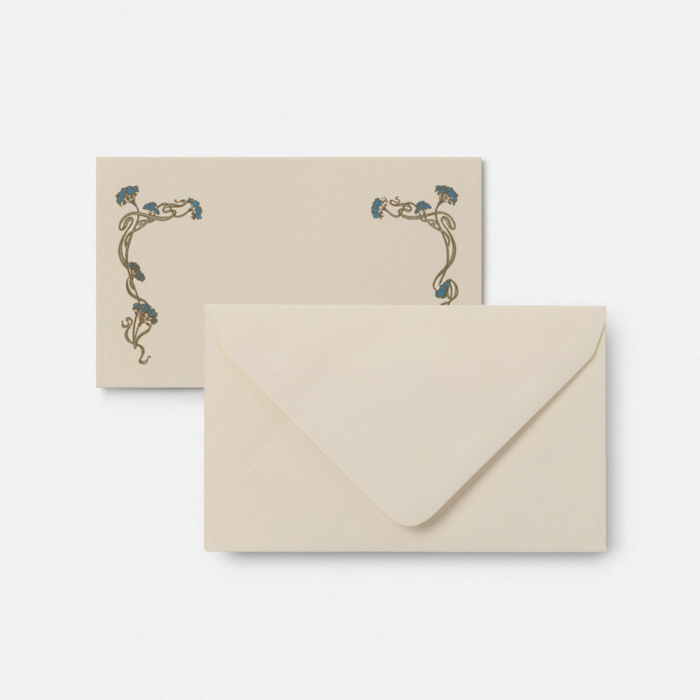 Small double card - Blue frame