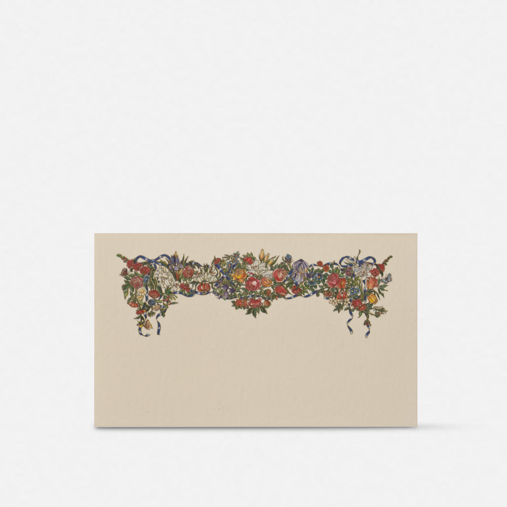 Biglietto doppio piccolo con busta<br>Floreale