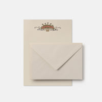 Carta da lettere - Cesto di rose<br>Collezione Floreale