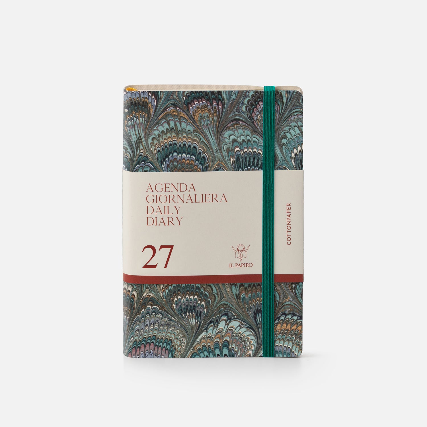 Cottonpaper daily diary with elastic - Peacocks