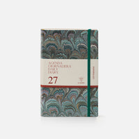 Cottonpaper daily diary with elastic - Peacocks