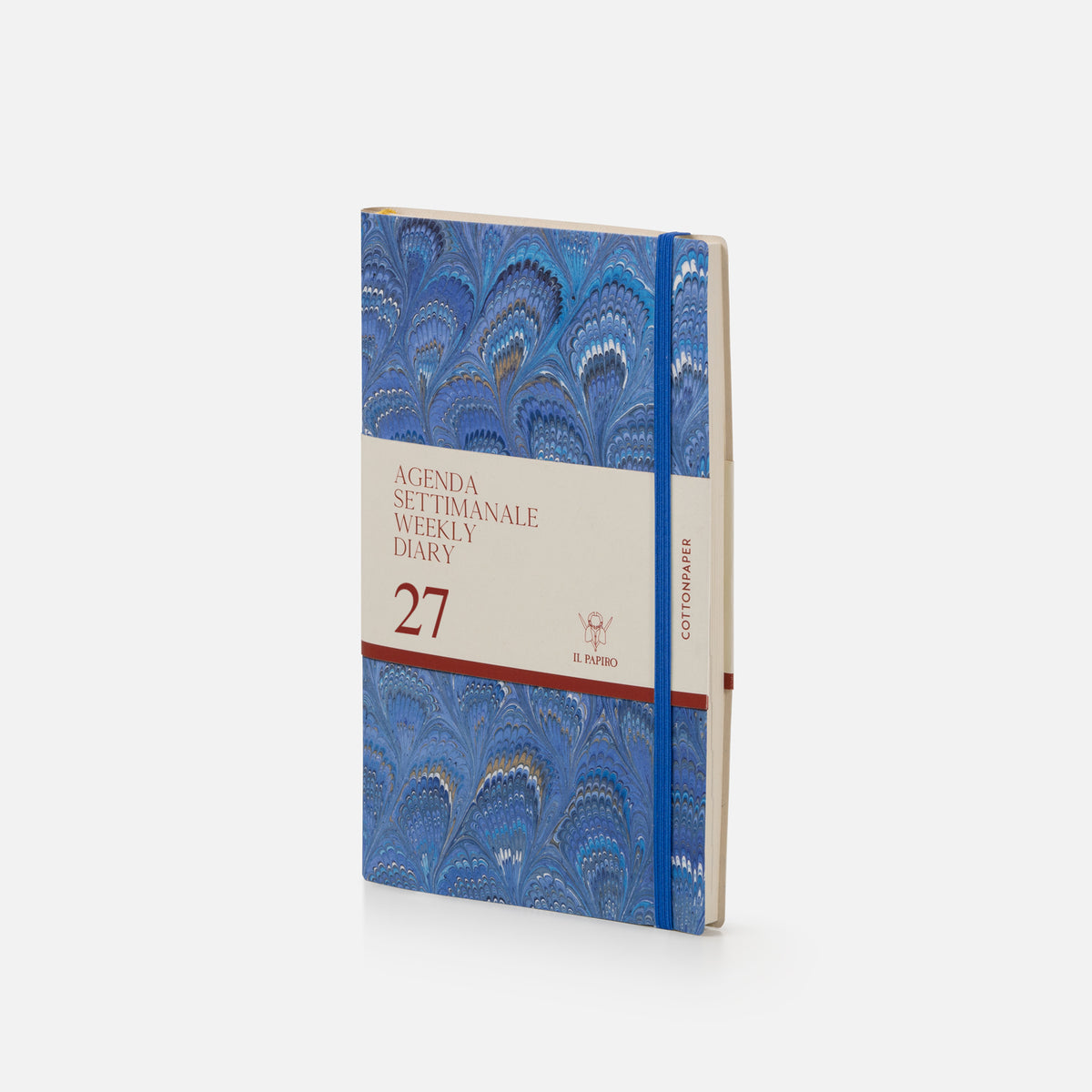 Cottonpaper weekly diary with elastic - Peacocks