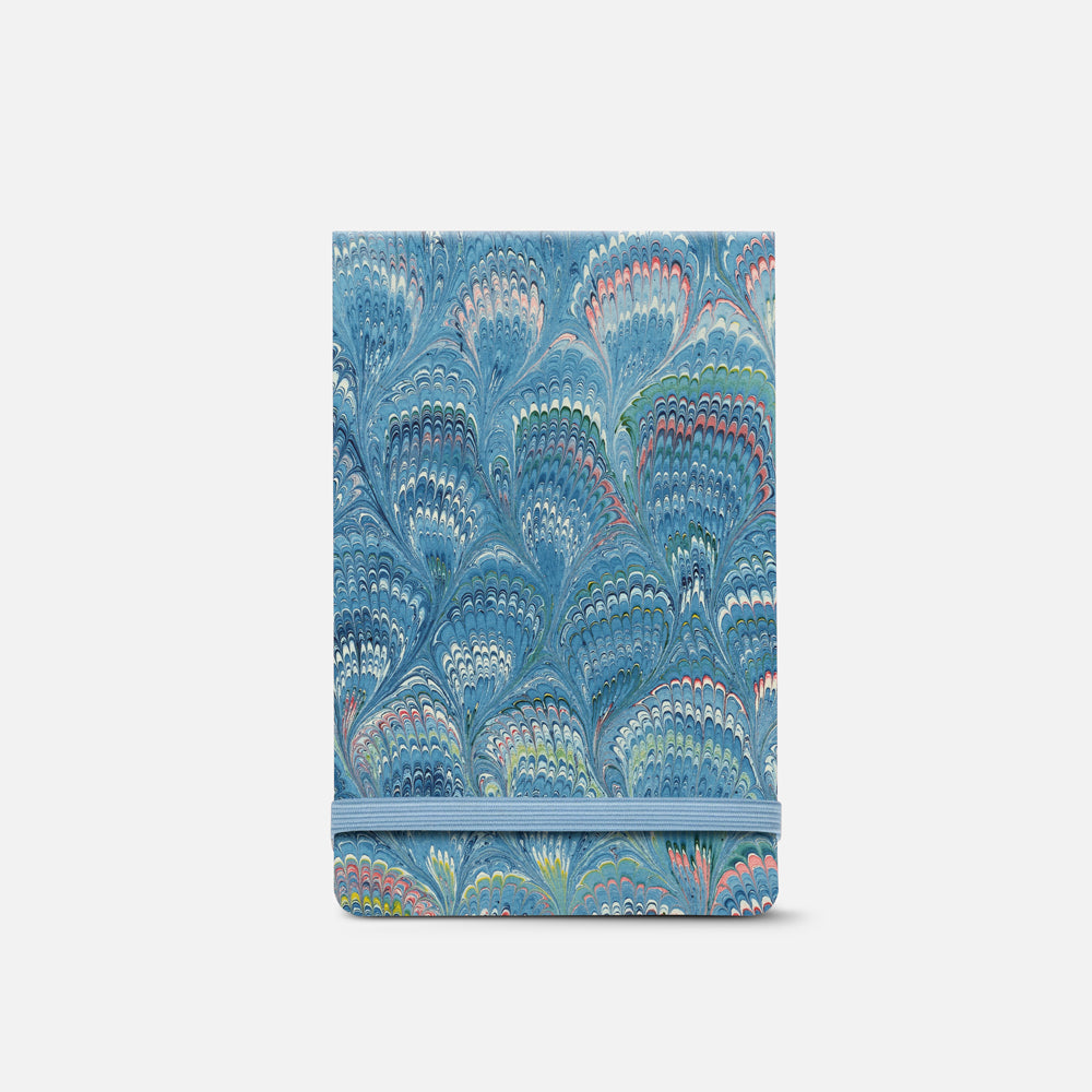 Notepad with elastic band<br> Cottonpaper "Peacocks" Collection