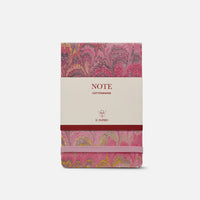Notepad with elastic band<br> Cottonpaper "Peacocks" Collection