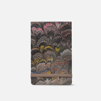 Notepad with elastic band<br> Cottonpaper "Peacocks" Collection