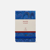 Notepad with elastic band<br> Cottonpaper "Peacocks" Collection