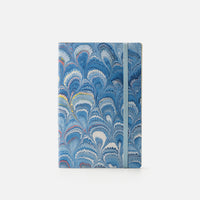 Notebook with blank pages and elastic band<br> Softcover - Cottonpaper Pavoni Collection