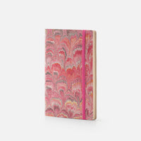 Notebook with blank pages and elastic band<br> Softcover - Cottonpaper Pavoni Collection