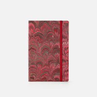 Notebook with blank pages and elastic band<br> Softcover - Cottonpaper Pavoni Collection