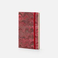 Notebook with blank pages and elastic band<br> Softcover - Cottonpaper Pavoni Collection