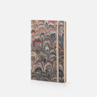 Lined notebook with elastic band<br> Softcover - Cottonpaper Pavoni Collection