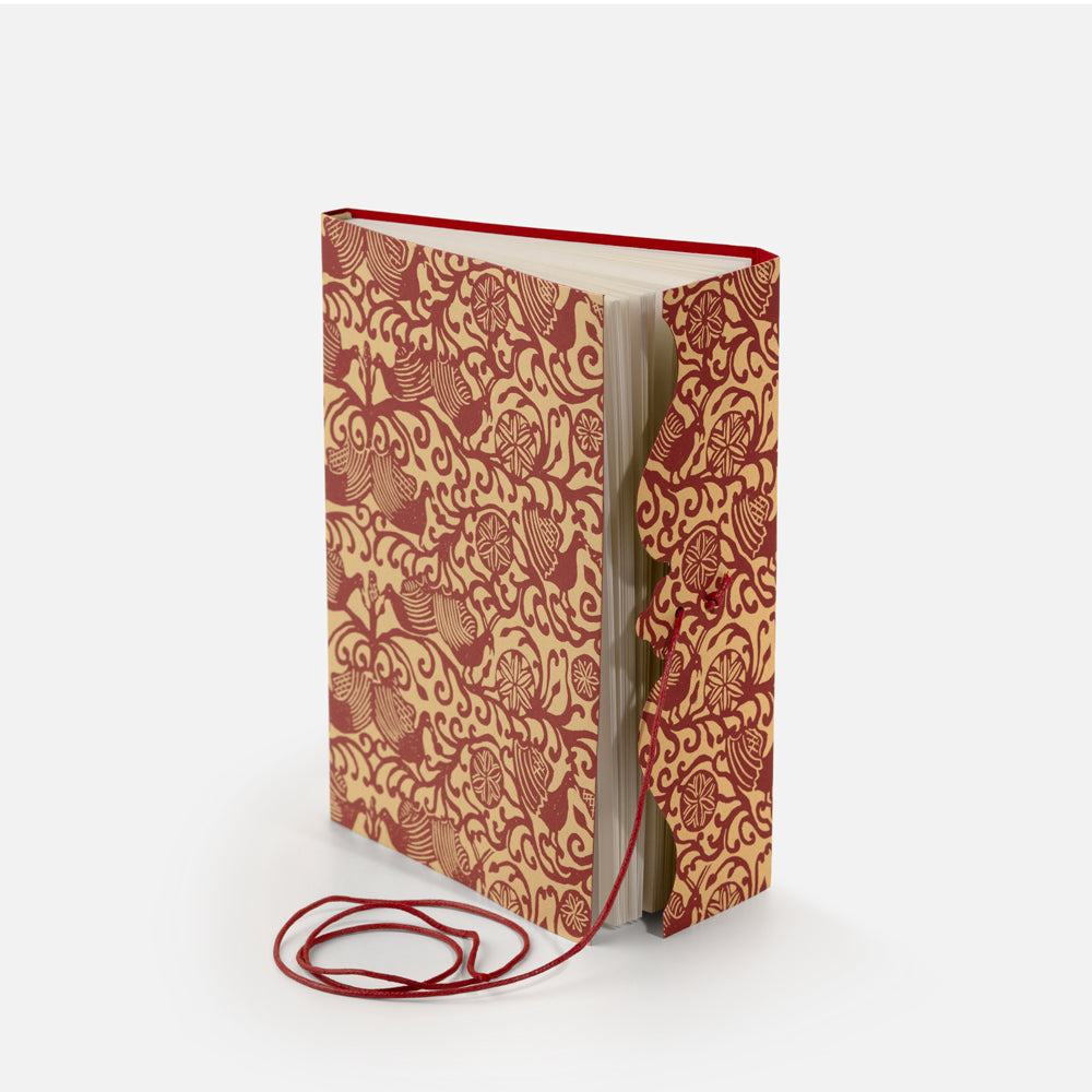 Taccuino con laccio pagine a righe<br>Copertina rigida - Collezione xilografata