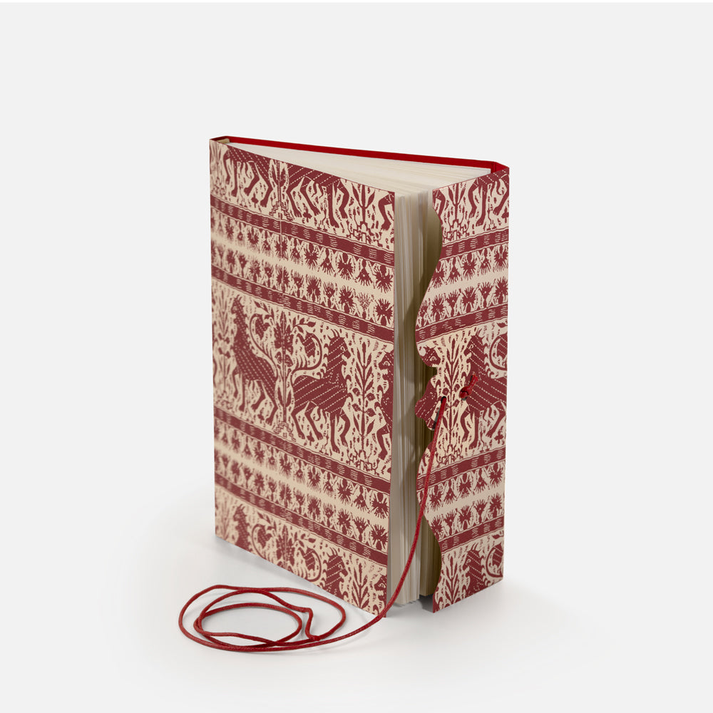 Notebook with lace and lined pages<br> Hardcover - Woodcut