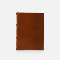 Blank page notebook<br> Hardcover - Brown Leather