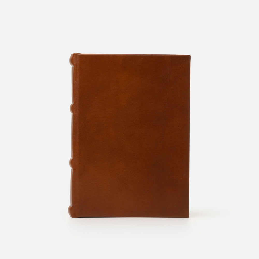 Blank page notebook<br> Hardcover - Brown Leather