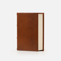 Blank page notebook<br> Hardcover - Brown Leather