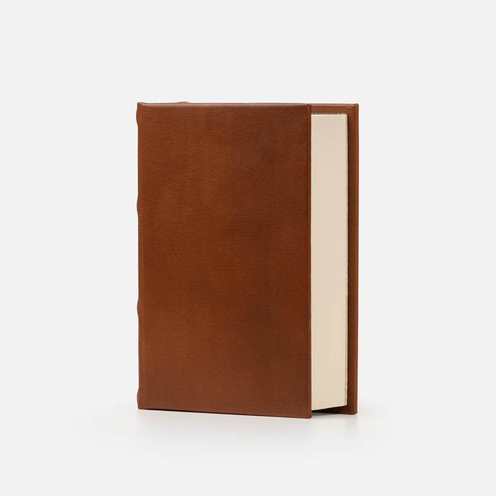 Blank page notebook<br> Hardcover - Brown Leather