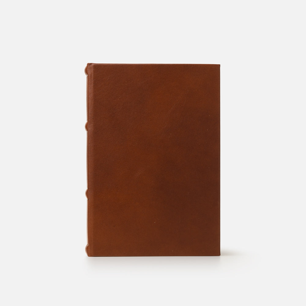 Blank page notebook<br> Hardcover - Brown Leather