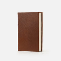 Blank page notebook<br> Hardcover - Brown Leather