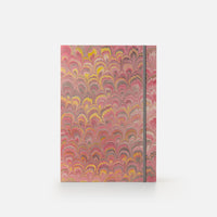 Blocco schizzi con elastico<br>Collezione cottonpaper "Pavoni"