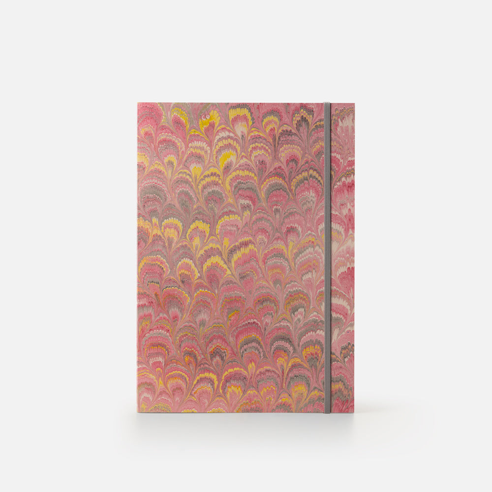 Blocco schizzi con elastico<br>Collezione cottonpaper "Pavoni"