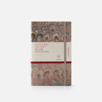 Notebook with blank pages and elastic band<br> Softcover - Cottonpaper Pavoni Collection
