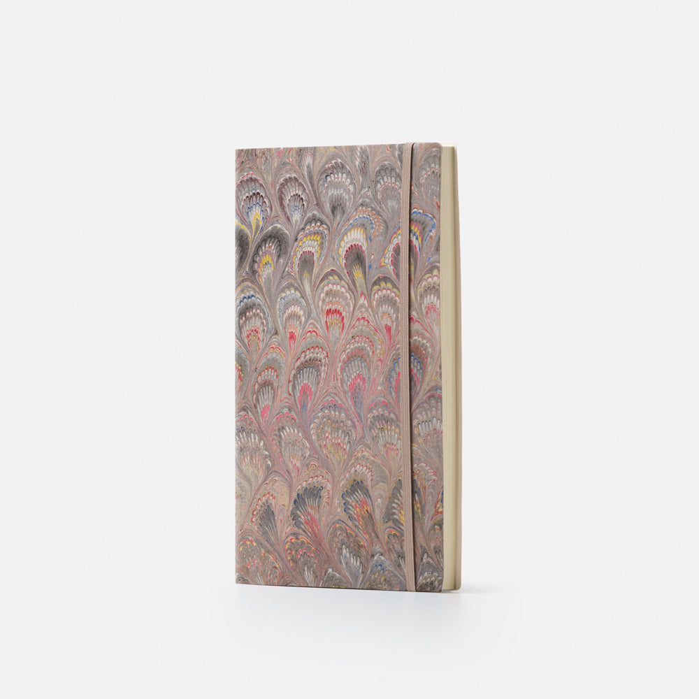 Lined notebook with elastic band<br> Softcover - Cottonpaper Pavoni Collection