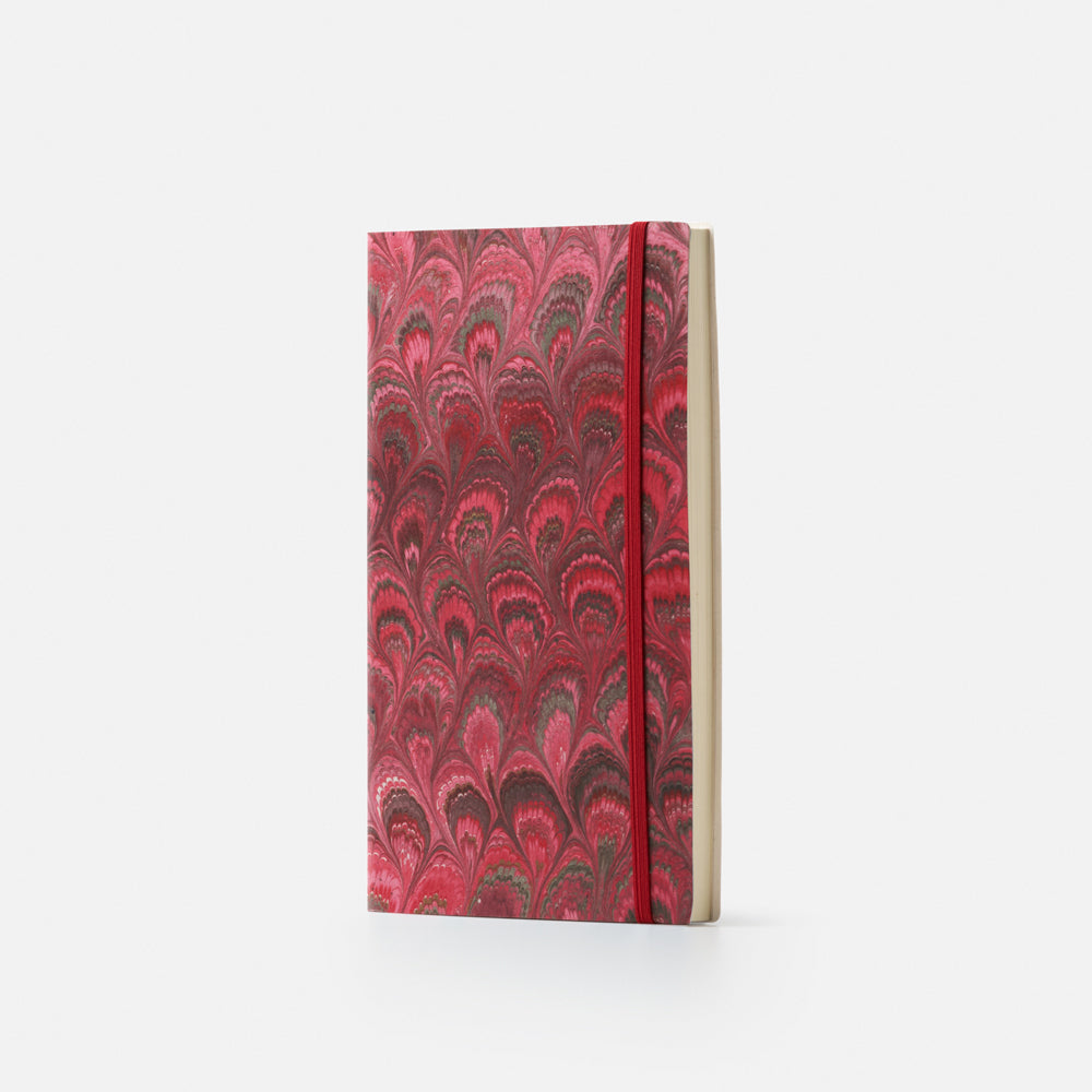 Lined notebook with elastic band<br> Softcover - Cottonpaper Pavoni Collection