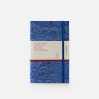 Notebook with blank pages and elastic band<br> Softcover - Cottonpaper Pavoni Collection
