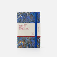 Notebook with blank pages and elastic band<br> Softcover - Cottonpaper Pavoni Collection