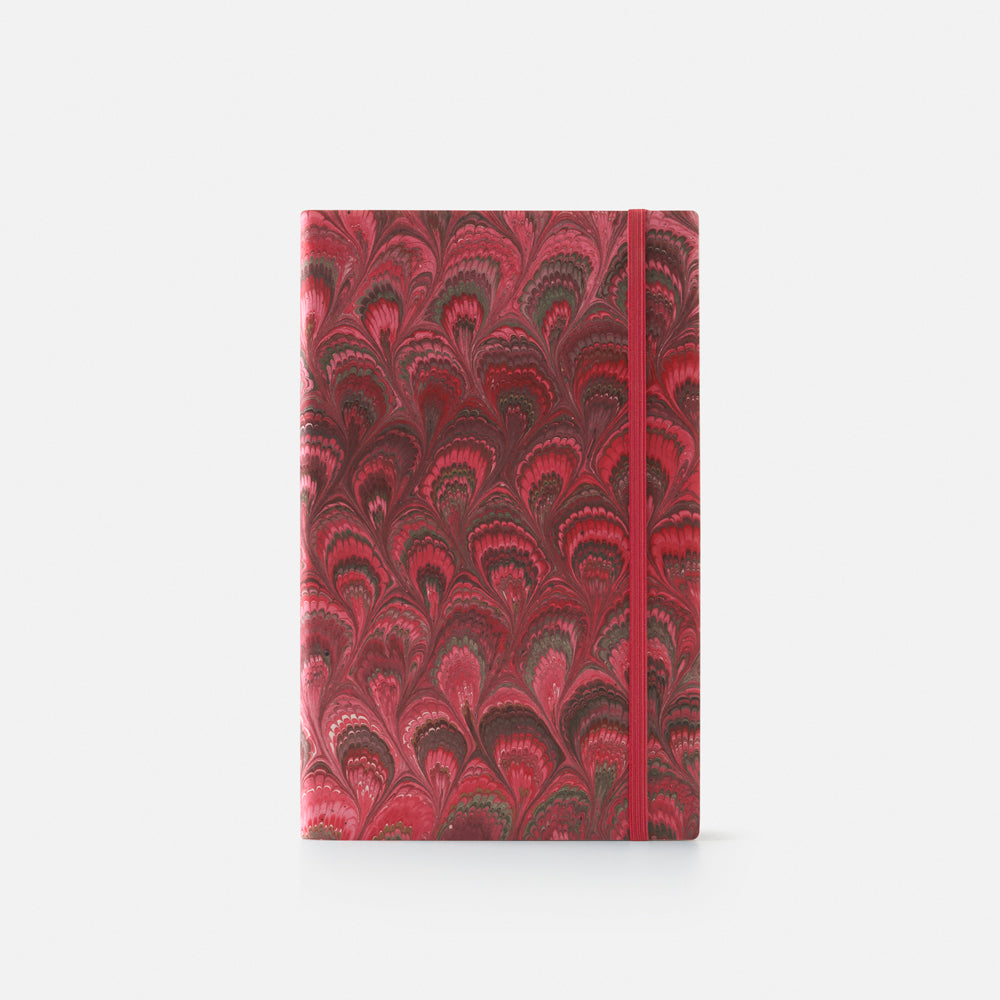 Dotted pages notebook with elastic band<br> Softcover - Cottonpaper Pavoni Collection