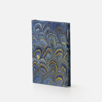 Notebook with blank pages and marbled edge<br> Hardcover - Pavoni Collection