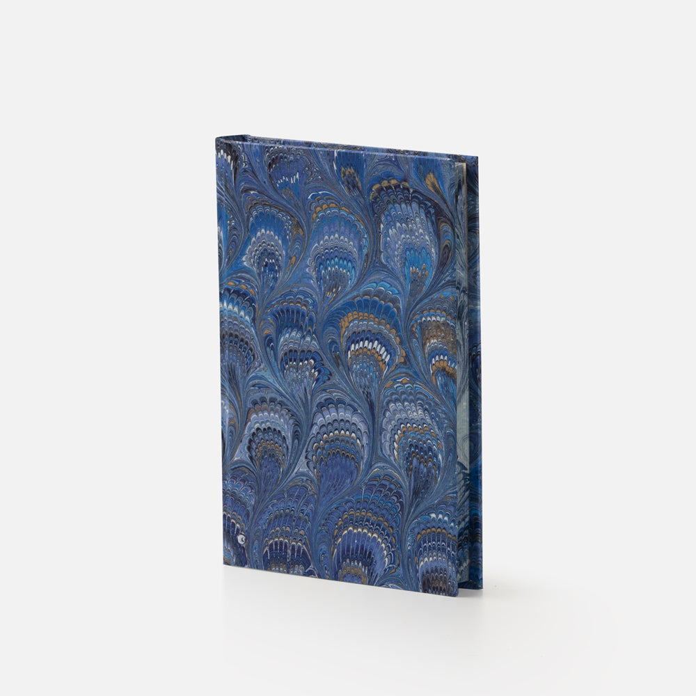 Notebook with blank pages and marbled edge<br> Hardcover - Pavoni Collection