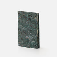 Notebook with blank pages and marbled edge<br> Hardcover - Pavoni Collection
