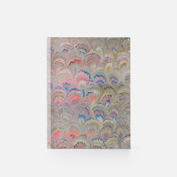 Taccuino pagine bianche<br>Copertina rigida - Collezione Pavoni