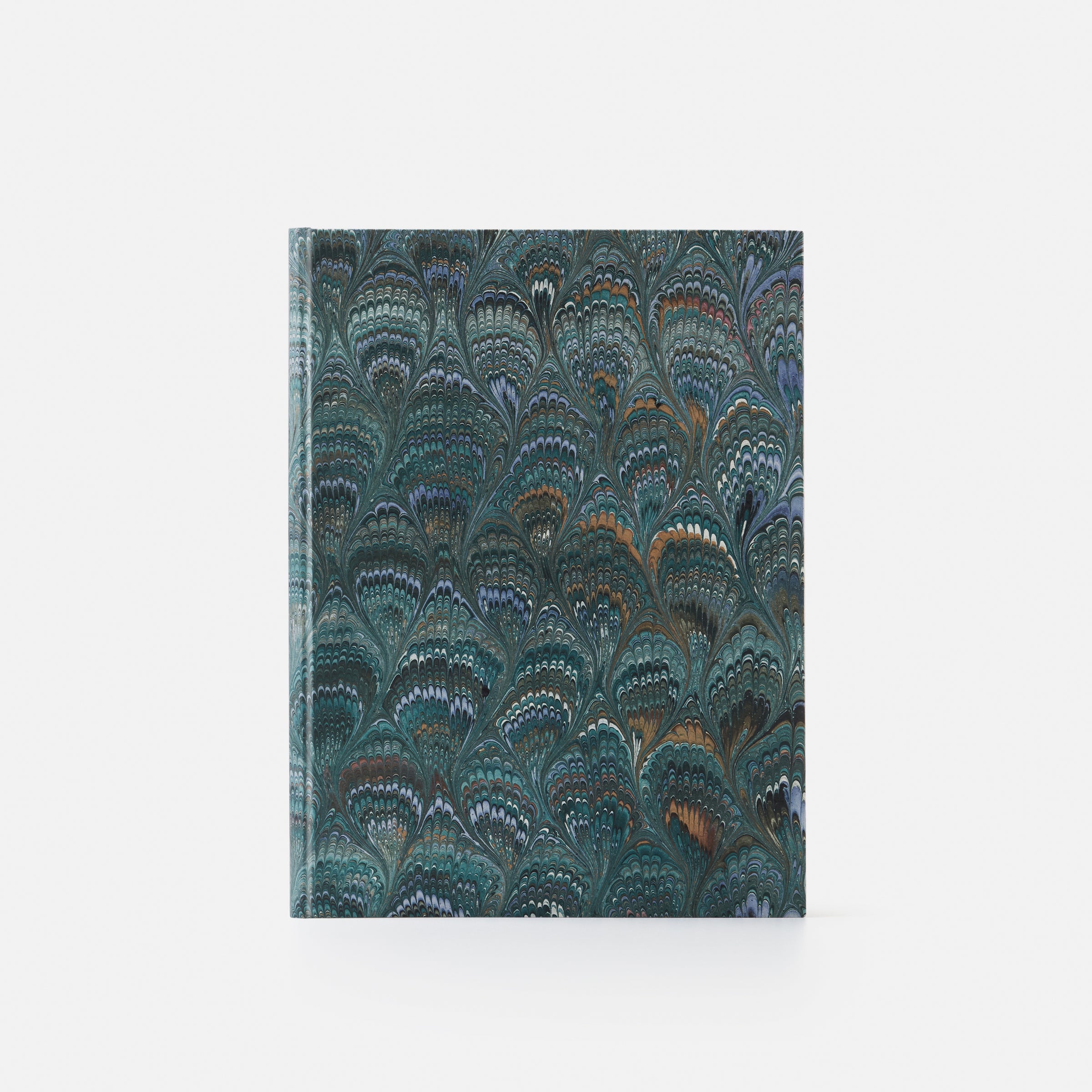 Taccuino pagine bianche<br>Copertina rigida - Collezione Pavoni
