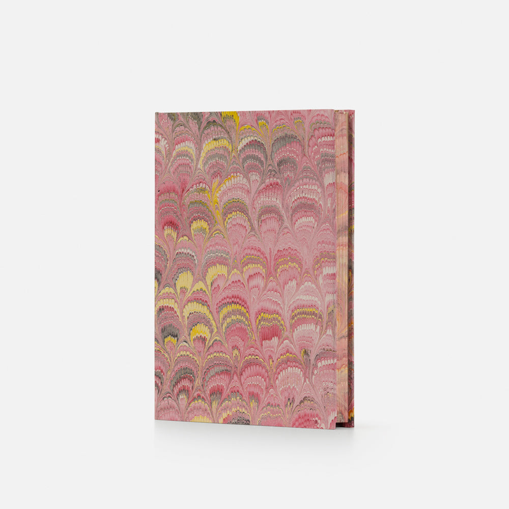 Notebook with blank pages and marbled edge<br> Hardcover - Pavoni Collection