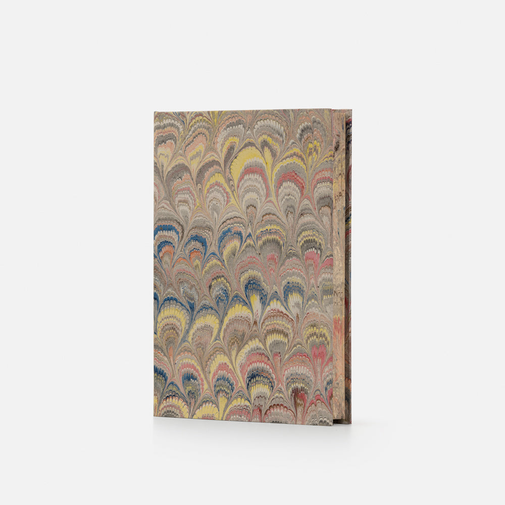Notebook with blank pages and marbled edge<br> Hardcover - Pavoni Collection