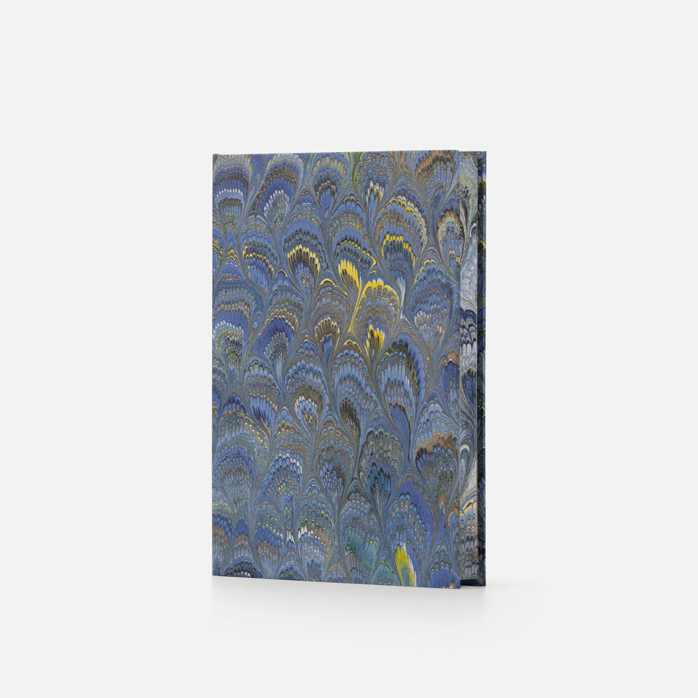 Notebook with blank pages and marbled edge<br> Hardcover - Pavoni Collection