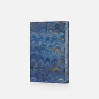 Notebook with blank pages and marbled edge<br> Hardcover - Pavoni Collection