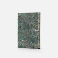 Notebook with blank pages and marbled edge<br> Hardcover - Pavoni Collection