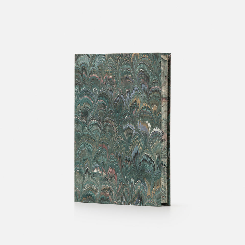 Notebook with blank pages and marbled edge<br> Hardcover - Pavoni Collection