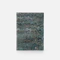 Taccuino pagine bianche<br>Copertina rigida - Collezione Pavoni