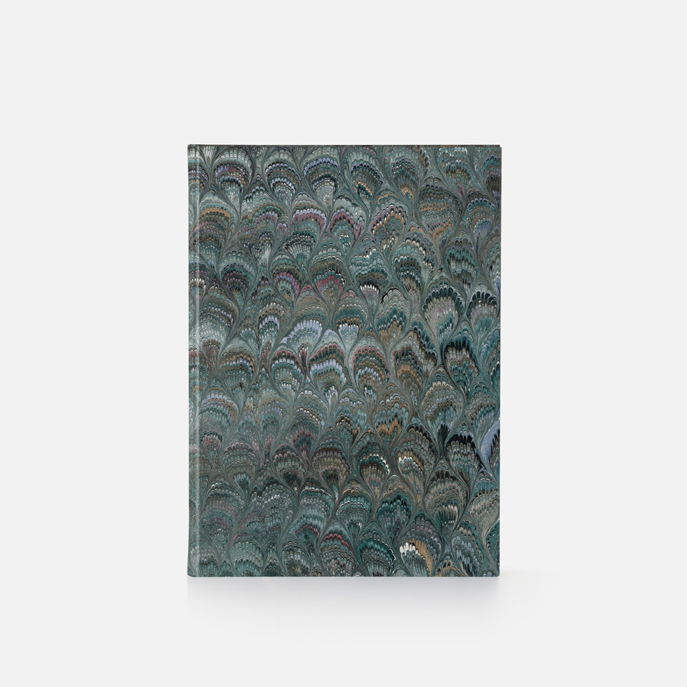 Taccuino pagine bianche<br>Copertina rigida - Collezione Pavoni