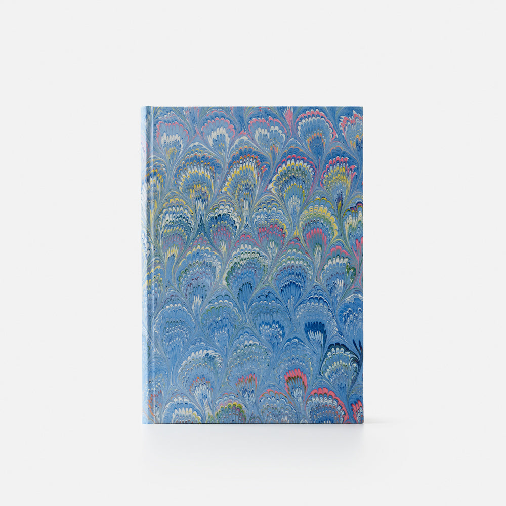 Notebook with hard cover and lined pages - Peacock design