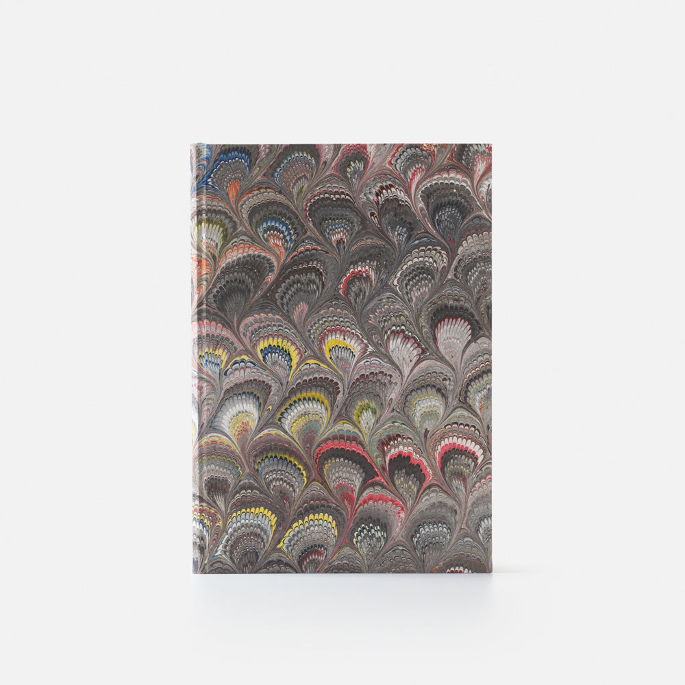 Notebook with hard cover and lined pages - Peacock design