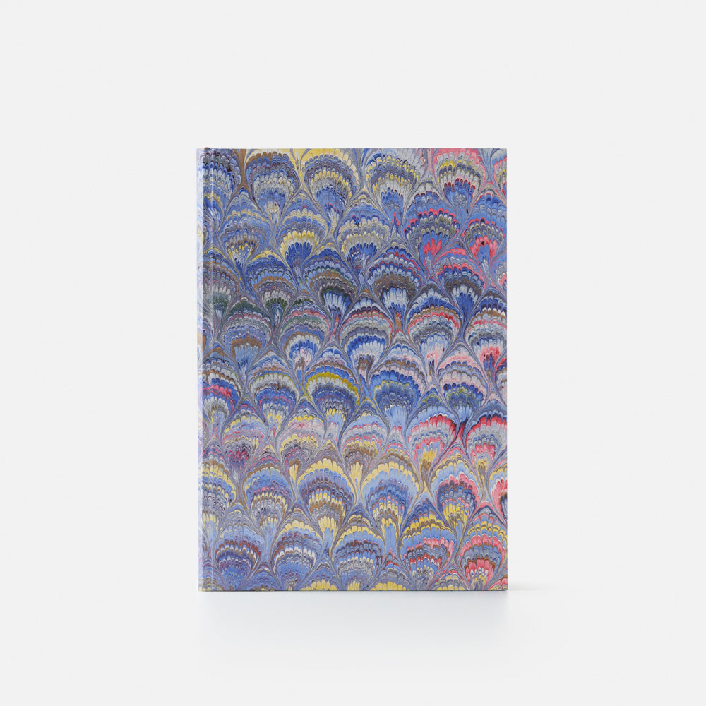 Notebook with hard cover and lined pages - Peacock design