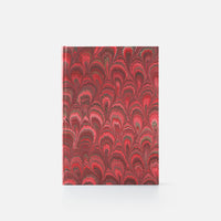 Notebook with hard cover and lined pages - Peacock design